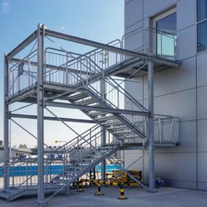 Emergency staircase اسس الاعمال سندوتش بانل ومظلات|مخارج الطوارئ